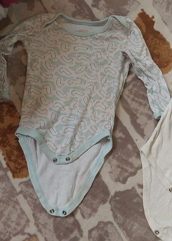 Pamuklu Uzun Kollu Bebek Zıbını, Düğmeli - Görsel 2