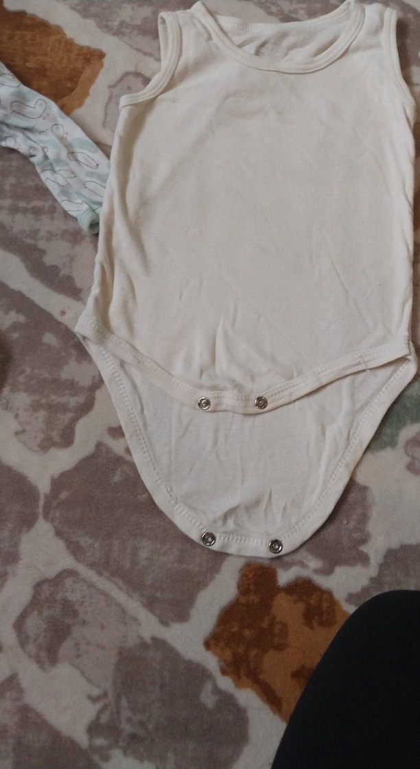 Pamuklu Uzun Kollu Bebek Zıbını, Düğmeli - Görsel 3