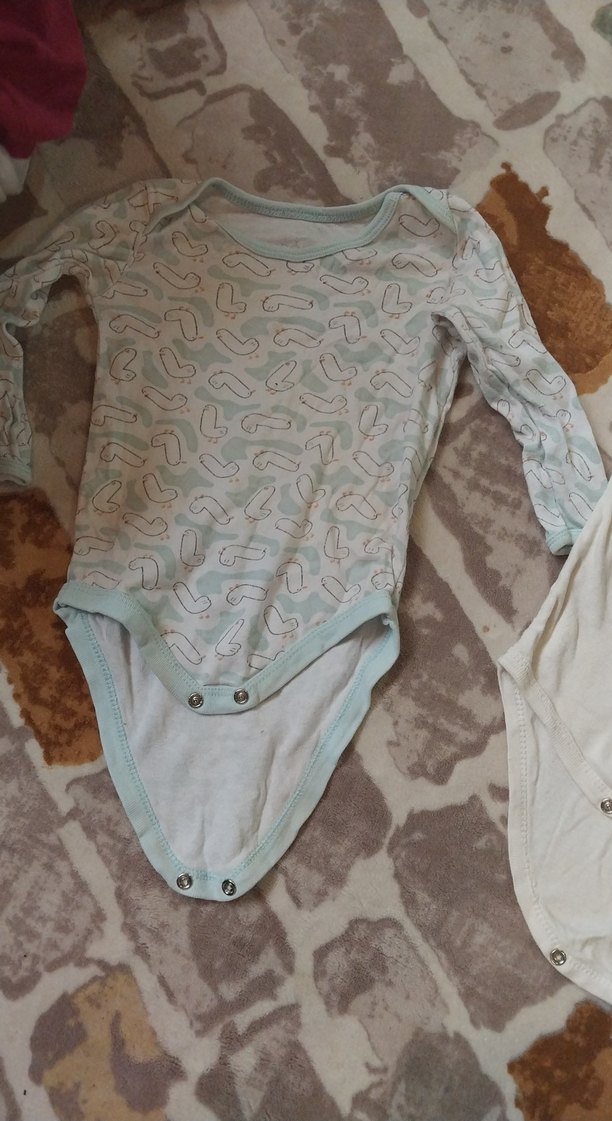 Pamuklu Uzun Kollu Bebek Zıbını, Düğmeli - Görsel 2