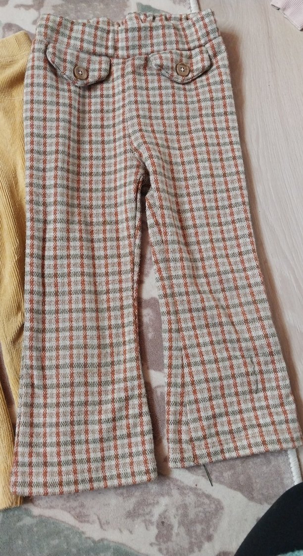 Düğmeli Kahverengi Kız Tayt - Görsel 3