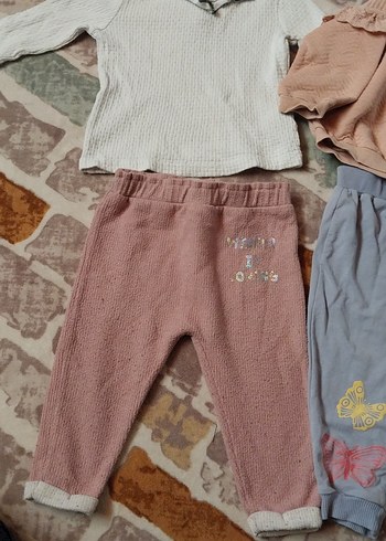 Bebek Kız Uzun Kollu Pastel Renk Kombin - Görsel 2