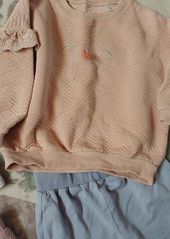 Bebek Kız Uzun Kollu Pastel Renk Kombin - Görsel 5