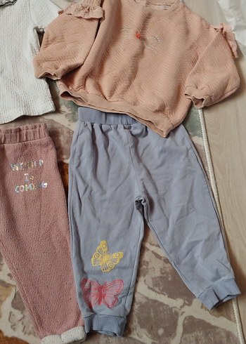 Bebek Kız Uzun Kollu Pastel Renk Kombin - Görsel 3