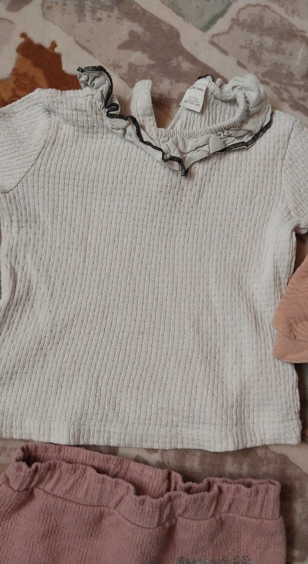 Bebek Kız Uzun Kollu Pastel Renk Kombin - Görsel 4