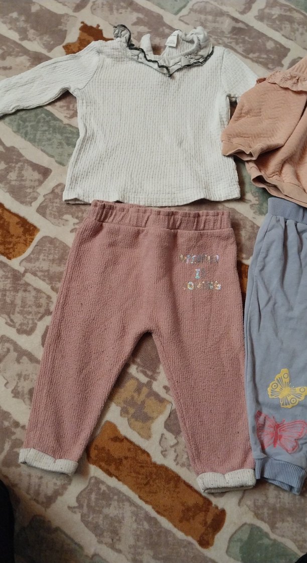 Bebek Kız Uzun Kollu Pastel Renk Kombin - Görsel 2