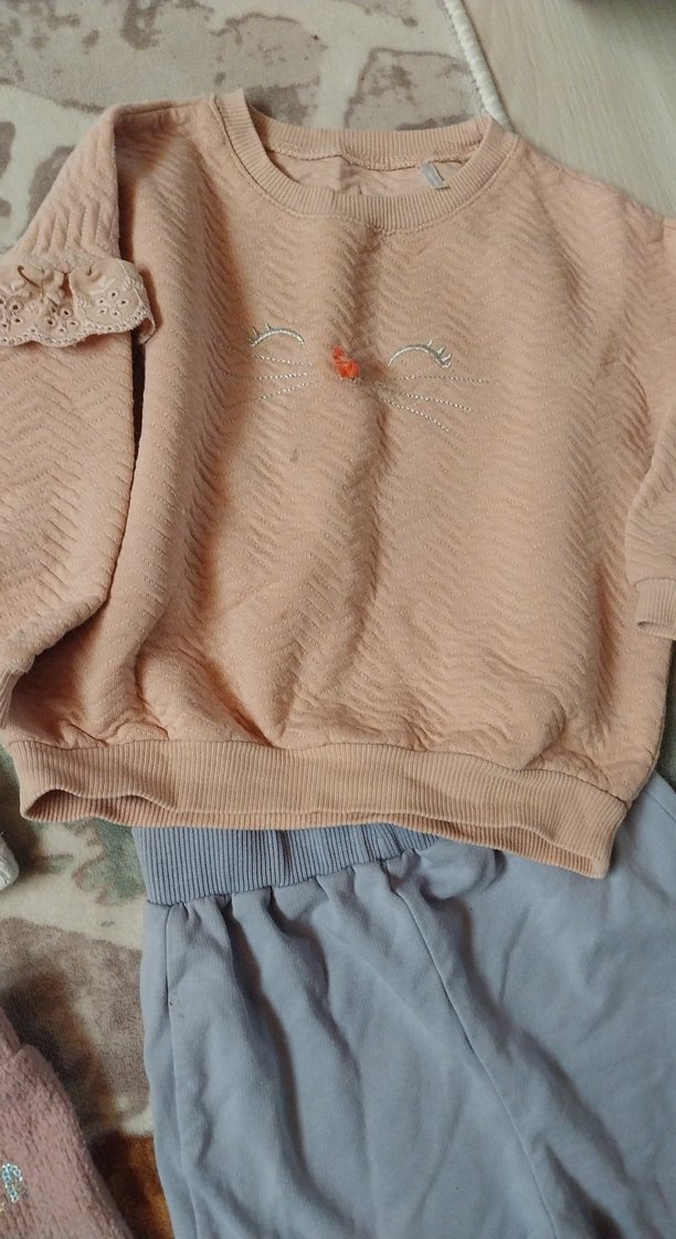 Bebek Kız Uzun Kollu Pastel Renk Kombin - Görsel 5