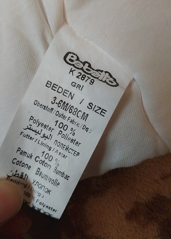 Gri Kapüşonlu Bebek Montu Peluş Detaylı mont - Görsel 3