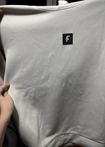 Kadın Gri Salaş Sweatshirt - Görsel 2