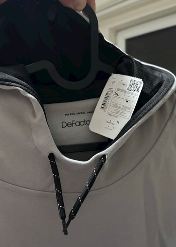 Erkek Beyaz Fermuarlı Sweatshirt - Görsel 3