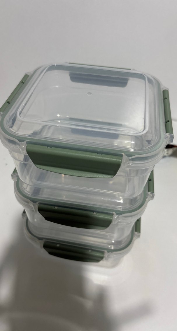 Yeşil Kilitli Şeffaf Saklama Kabı Seti - Görsel 2