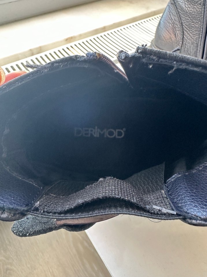 Siyah Deri Tokalı Erkek Biker Bot - Görsel 3