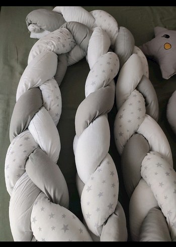 Gri Pamuklu Bebek Uyku Seti - Görsel 2