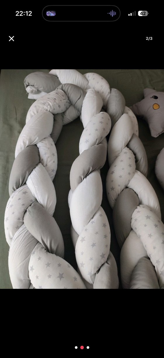 Gri Pamuklu Bebek Uyku Seti - Görsel 2