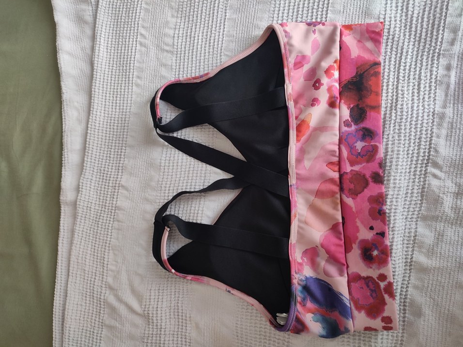 Pembe Çiçek Desenli Dagi Spor Sütyeni - Görsel 4