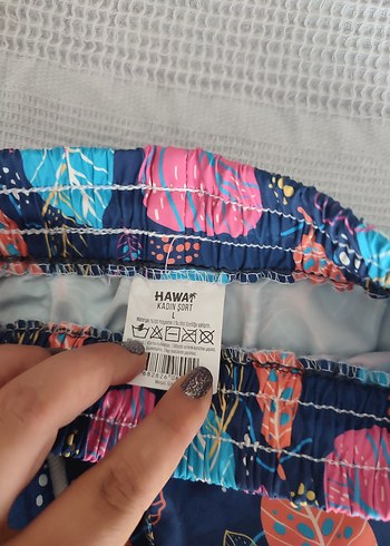 Renkli Bağcıklı Mini Şort deniz için - Görsel 4