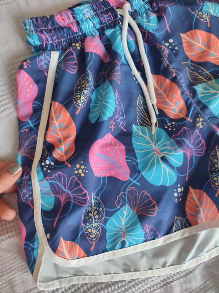 Renkli Bağcıklı Mini Şort deniz için - Görsel 2