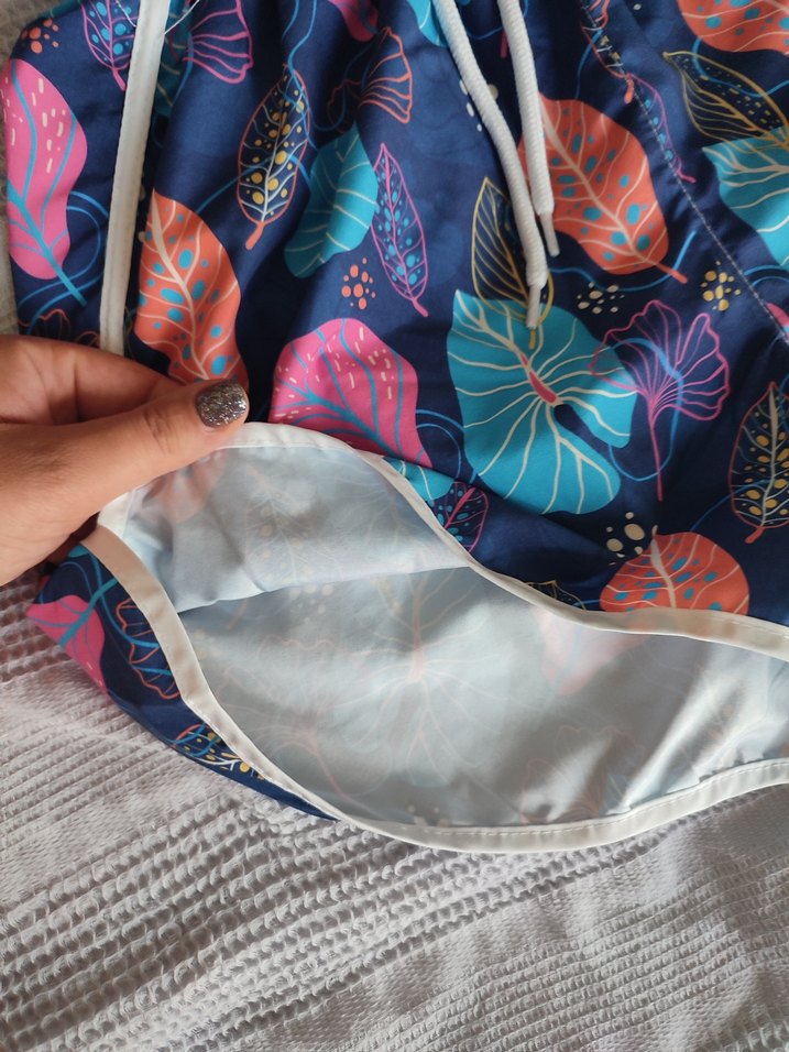 Renkli Bağcıklı Mini Şort deniz için - Görsel 3