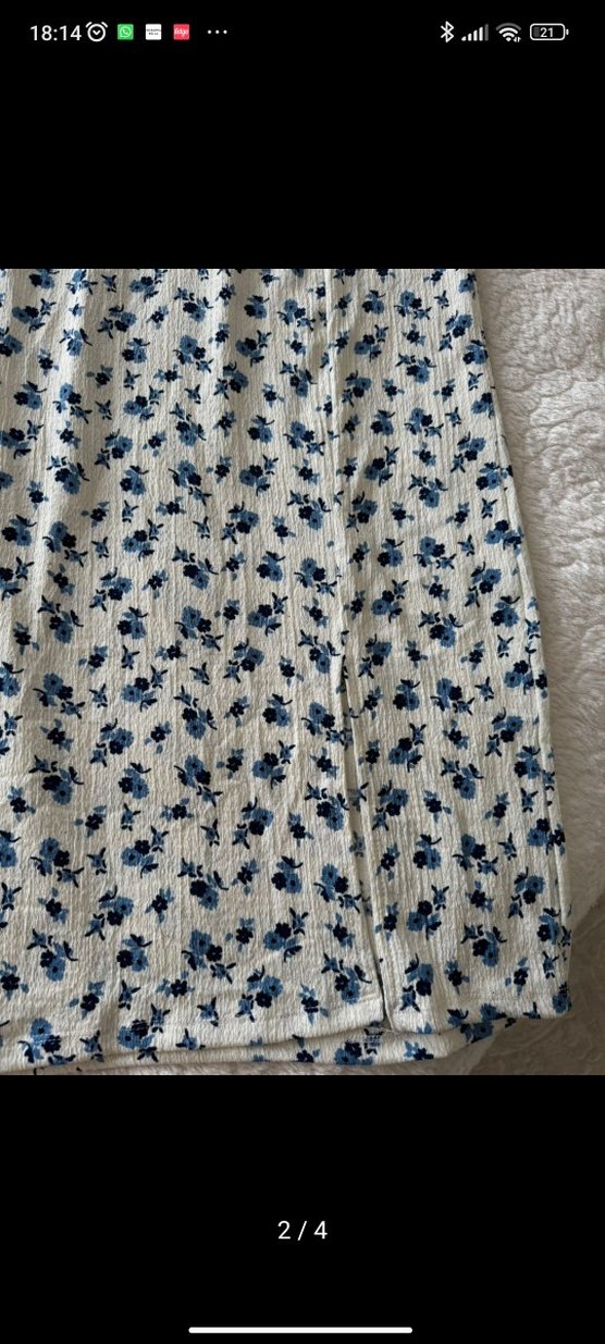 Çiçek Desenli Uzun Askılı Bohem Elbise - Görsel 2