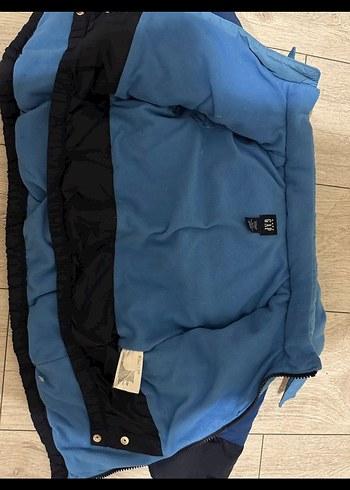 Erkek Çocuk Mavi Fermuarlı Mont GAP kaz tüyü - Görsel 6