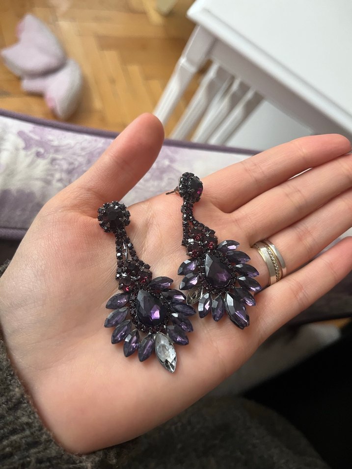 Mor Boncuklu Saç Tacı/ nişan tacı gelin tacı - Görsel 2