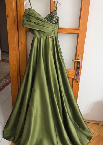 Drapeli Straplez Kadın Uzun Abiye Elbise - Görsel 4