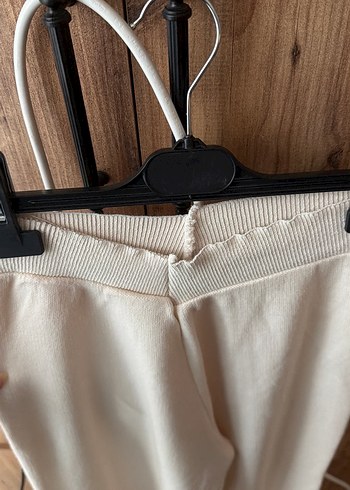 Kadın Beyaz Pamuklu Bohem Rahat Pantolon - Görsel 3