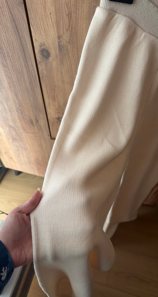 Kadın Beyaz Pamuklu Bohem Rahat Pantolon - Görsel 2