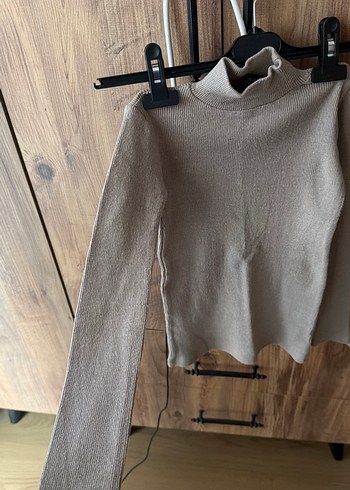 Bej Kadın Triko Balıkçı Yaka Kazak - Görsel 2