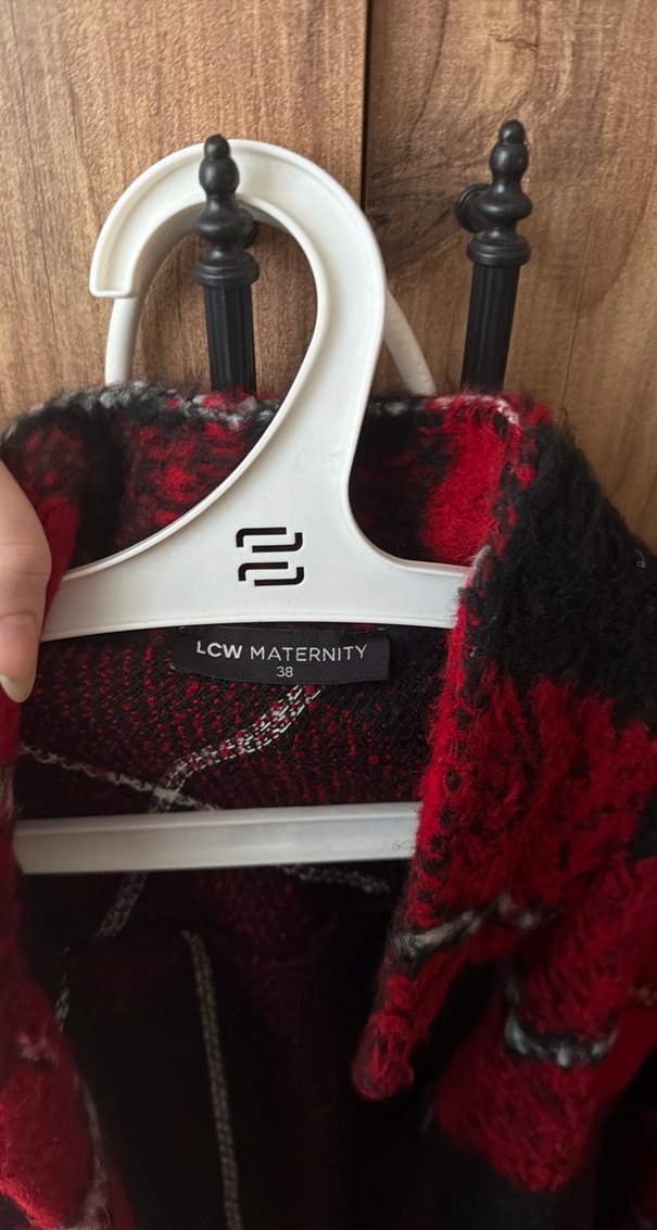 Kırmızı Ekoseli Düğmeli Kadın Gömlek - Görsel 3