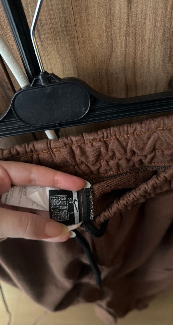 Kadın Kahverengi Süet Rahat Kesim Eşofman - Görsel 2