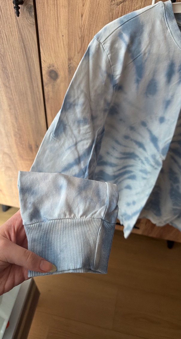 Mavi Batik Desenli Kadın Sweatshirt - Görsel 3