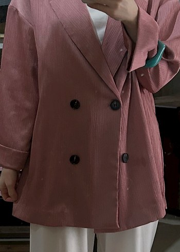 Zara Gul Kurusu Cift Sirali Kord Blazer Ceket