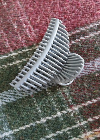 Gri Örgü Desenli Kadın Saç Tokası - Görsel 3