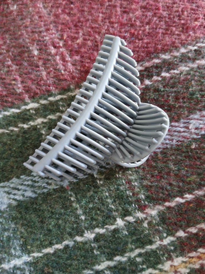 Gri Örgü Desenli Kadın Saç Tokası - Görsel 3