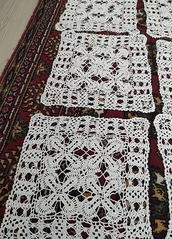 7 adet dantel sehba örtüsü