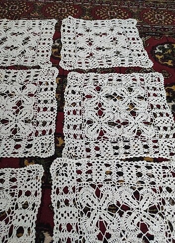 7 adet dantel sehba örtüsü