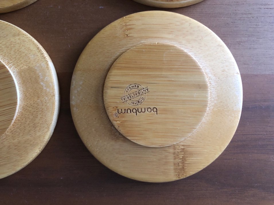 Bambu Ahşap çay bardağı kahve fincanı Altlık Seti - Görsel 4