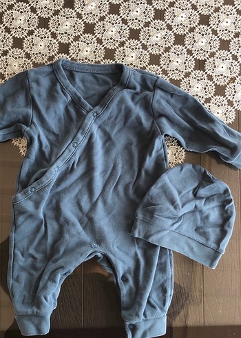 Lacivert Uzun Kollu Bebek Tulum - Görsel 2