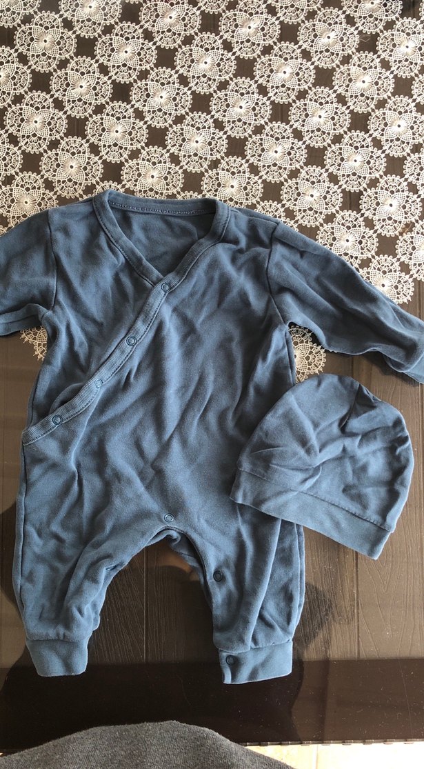 Lacivert Uzun Kollu Bebek Tulum - Görsel 2