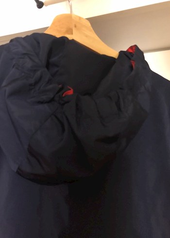 Kadın Lacivert Kırmızı Sweatshirt yağmurluk Ceket - Görsel 5