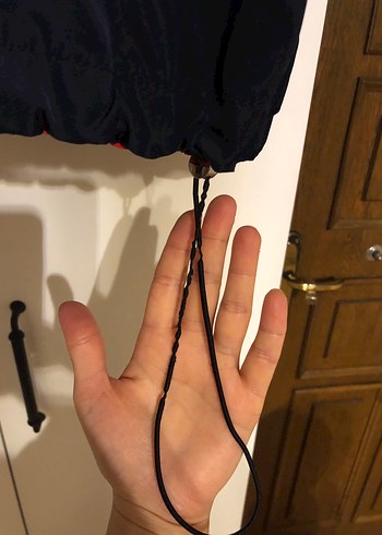 Kadın Lacivert Kırmızı Sweatshirt yağmurluk Ceket - Görsel 7