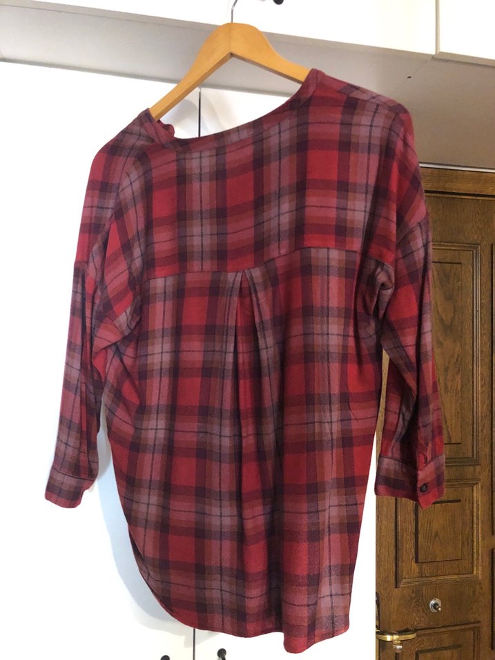 Bordo Salaş V Yakalı Gömlek - Görsel 2