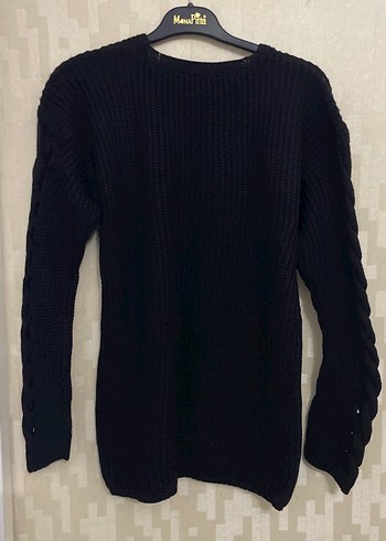 Siyah Örgü Kadın Kazak - Görsel 6