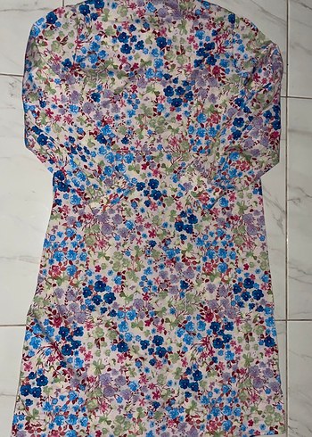 Çiçek Desenli Uzun Kollu elbise - Görsel 6