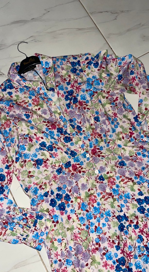 Çiçek Desenli Uzun Kollu elbise - Görsel 4