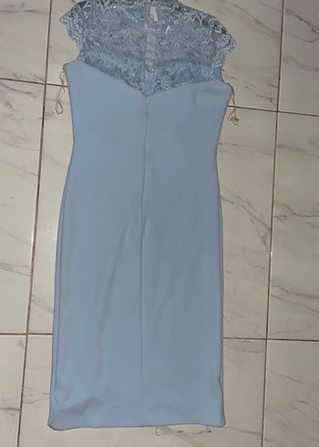 Gri Dantel Detaylı Uzun Abiye Elbise - Görsel 10