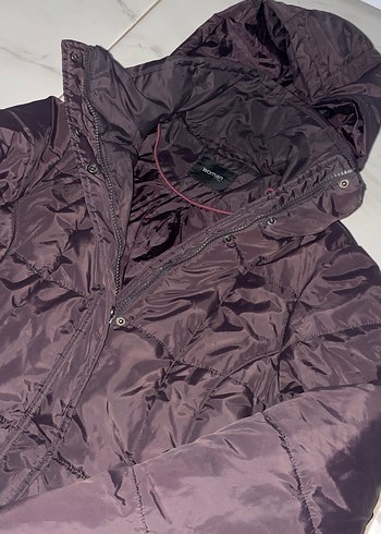 Kahverengi Kemerli Kadın Uzun Kışlık Mont - Görsel 4