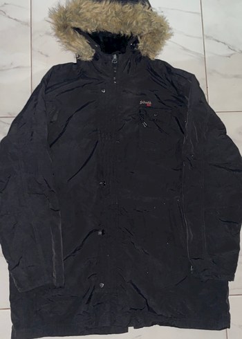 Siyah Kürklü Kapüşonlu Erkek Mont - Görsel 2