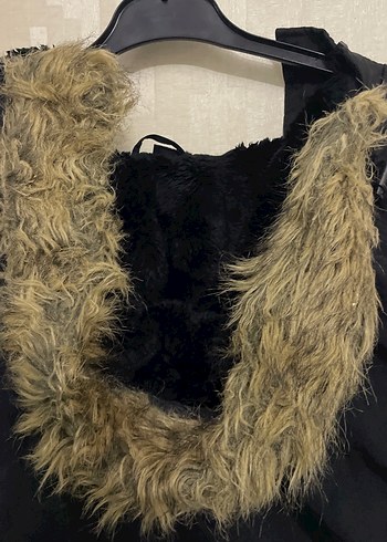 Siyah Kürklü Kapüşonlu Erkek Mont - Görsel 13