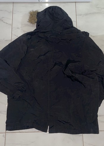 Siyah Kürklü Kapüşonlu Erkek Mont - Görsel 8